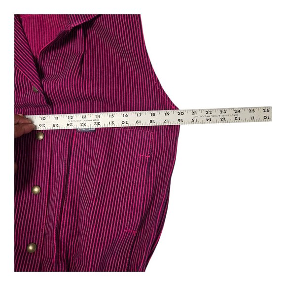 Ciotti Vest Medium red and Black Stripes 100% Cotton New without tags - Picture 6 of 7